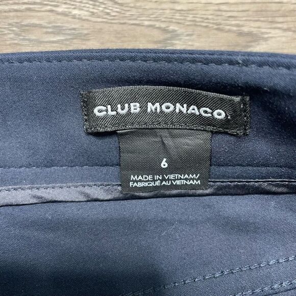 Club Monaco Womens Pants Size 6 Navy Blue Ankle Skinny Office Career - Picture 3 of 8